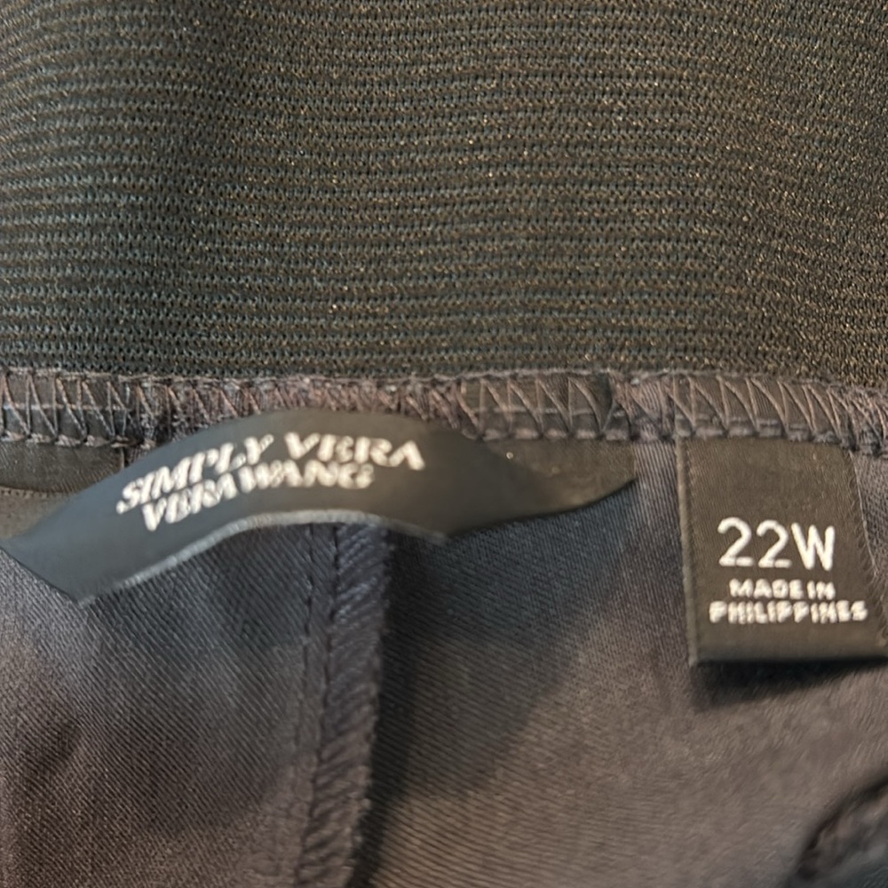 Simply Vera stretch cropped pants grey size 22 women - Picture 5 of 5